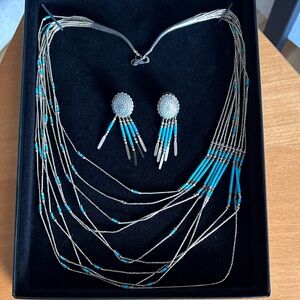 Elegant Silver and Turquoise Jewelry Set